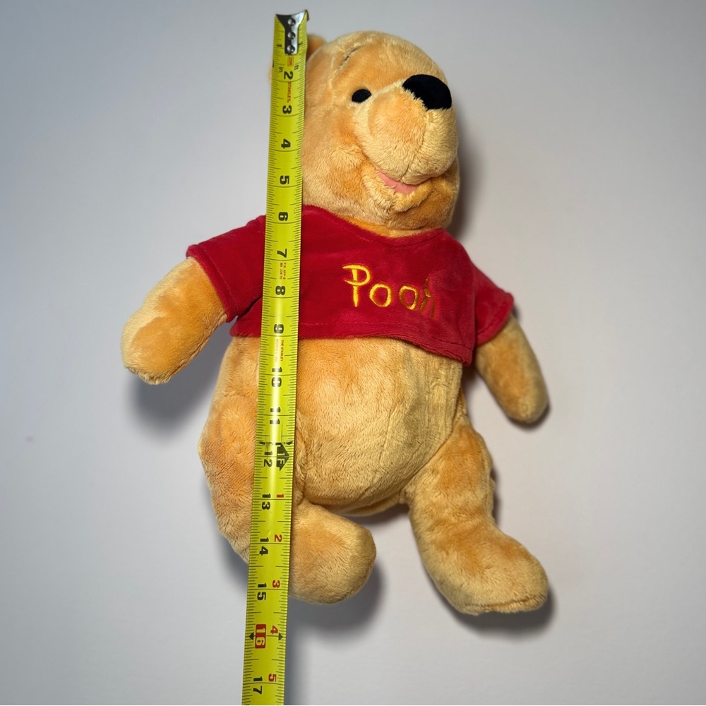 Disney Pooh Bear Plush Toy - Red and Tan - Picture 5 of 5